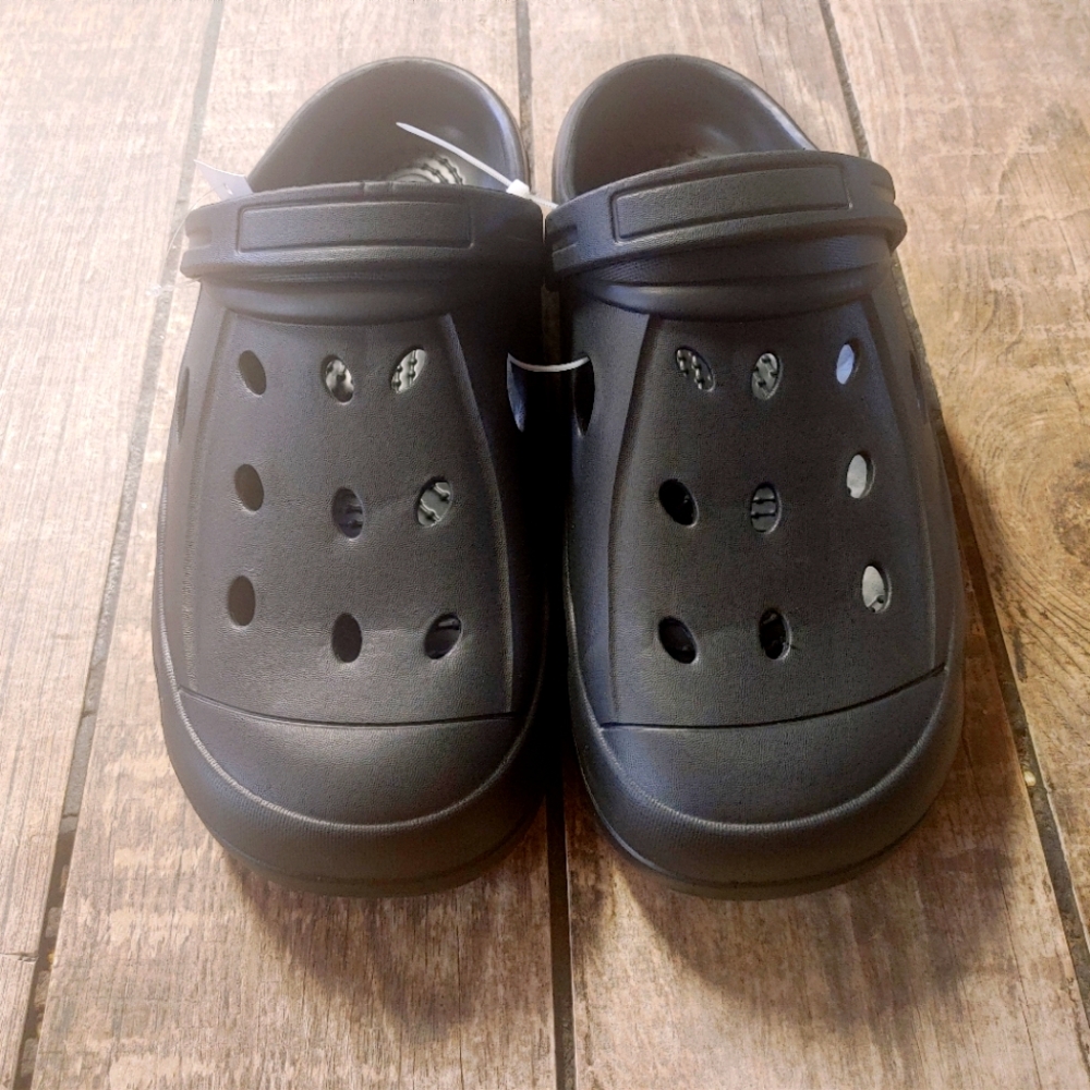 Custom Black Adult Clog Sandals Size XL (13/14)